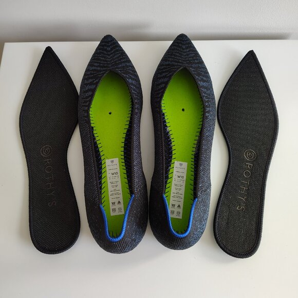 Rothy’s Point - Blue Zebra - Women’s size 10 - NWOB - Picture 5 of 6